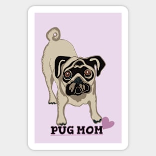 Pug Mom Sticker